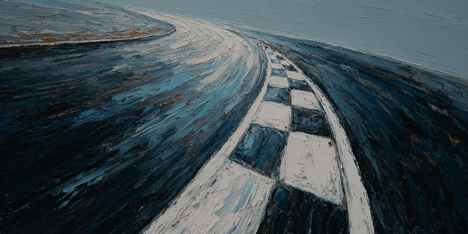 Racing track painting