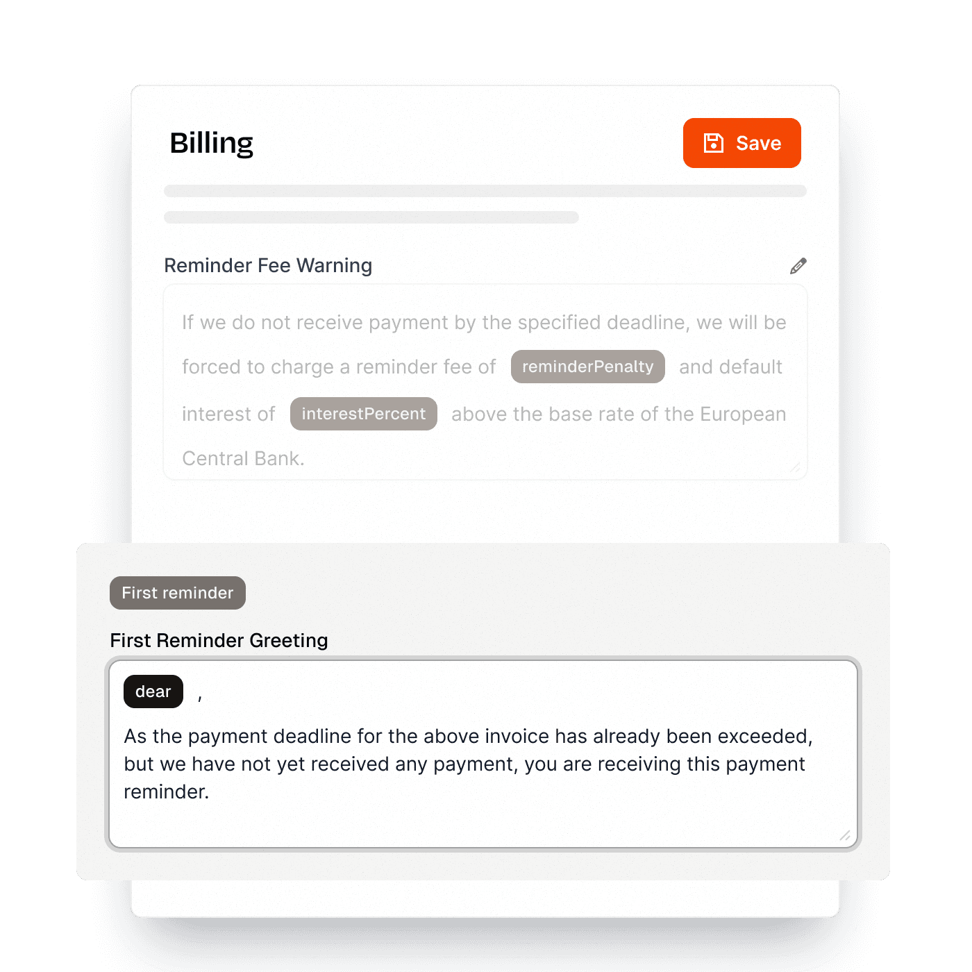 Dunning system