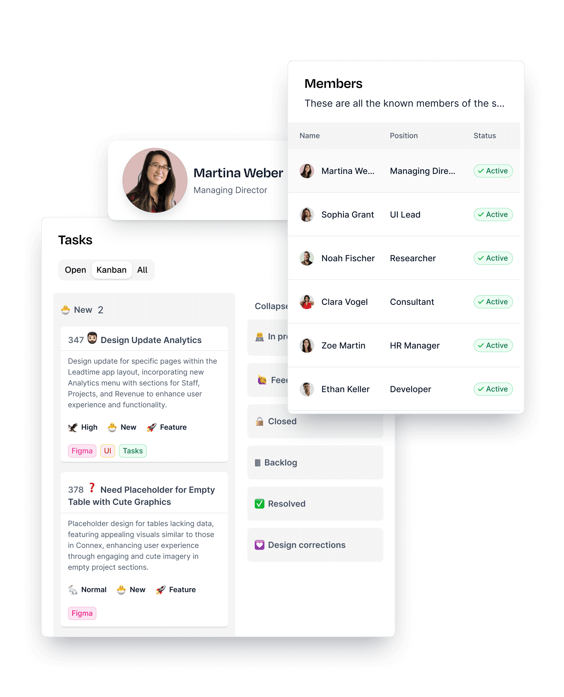 B2B helpdesk software – ticket overview in Leadtime